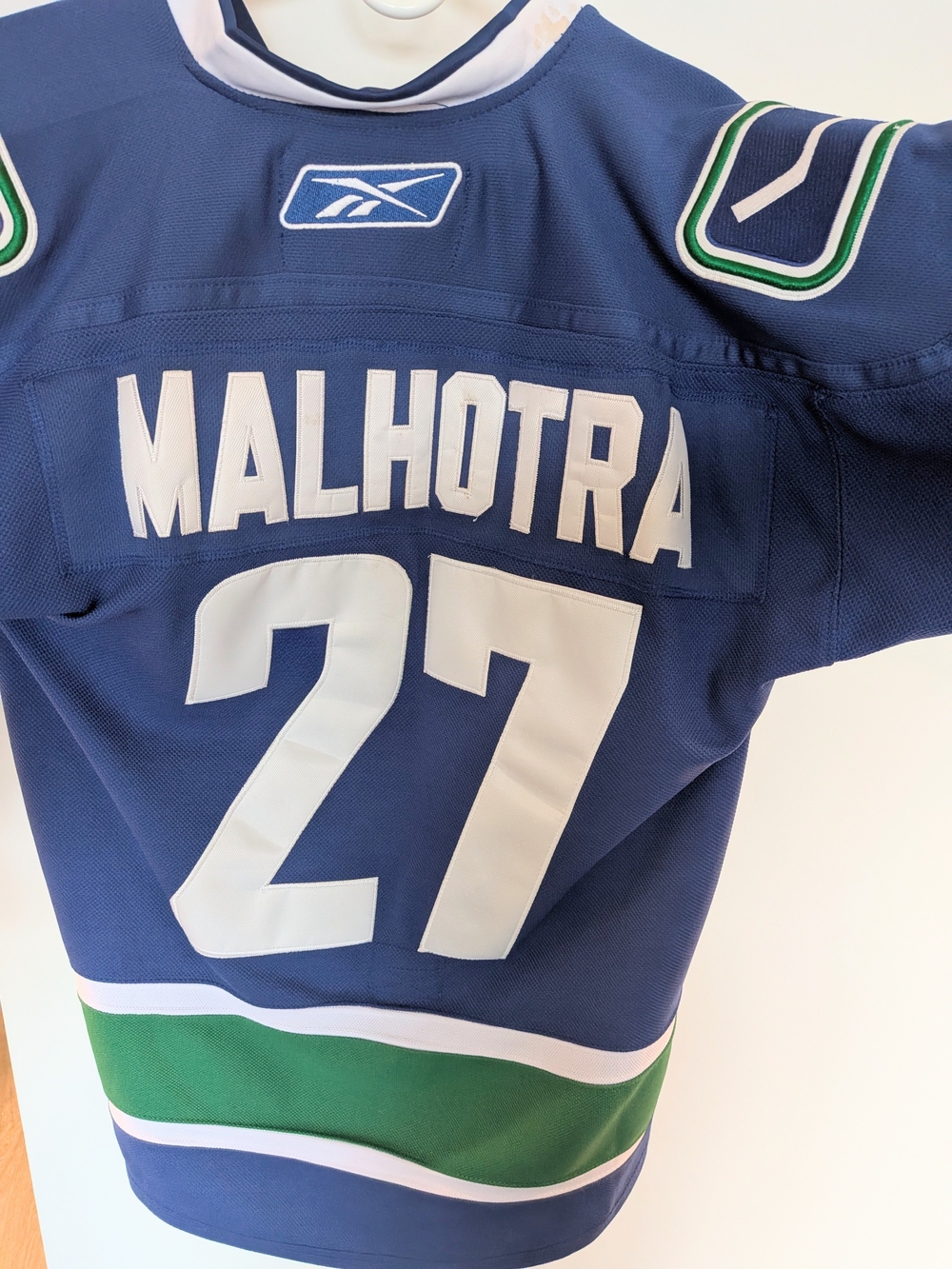 Vancouver Canucks 2011 Stanley Cup Final Manny Malhotra Reebok Jersey